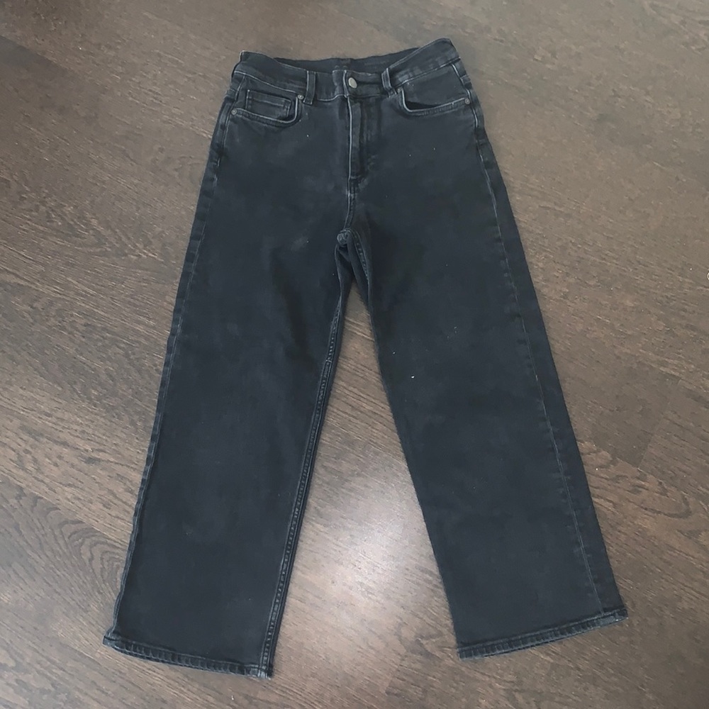 COS Black wide-leg jeans with stretch